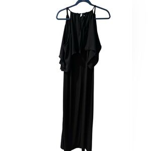 Kate & Mallory Black Maxi Dress with cold shoulders